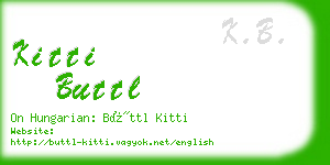 kitti buttl business card